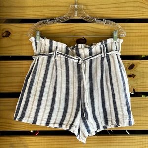 Striped Paper Bag Shorts (size L)